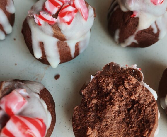 peppermint chocolate protein bites