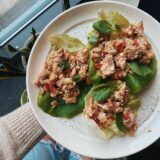 spicy cashew chicken lettuce wraps